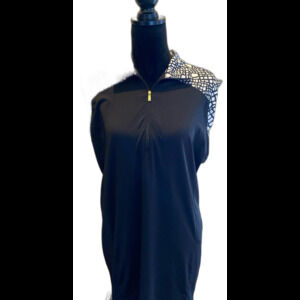 Jennifer Lopez Dress Plus Size 2X or XXL + Stretch Black Sleeveless Collared